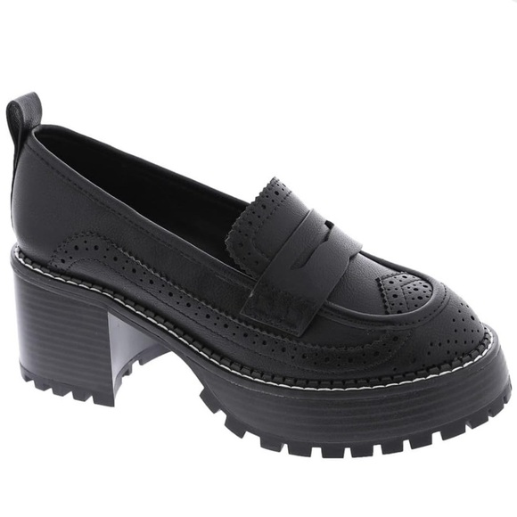 NEW! Mia Deena Womens Black Chunky Heel Loafers - Size 9.5 🫧 - Picture 1 of 7